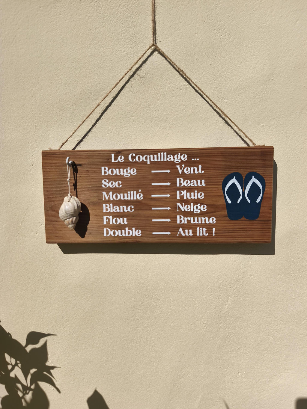Baromètre humoristique coquillage