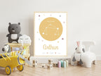 Affiche de naissance constellation