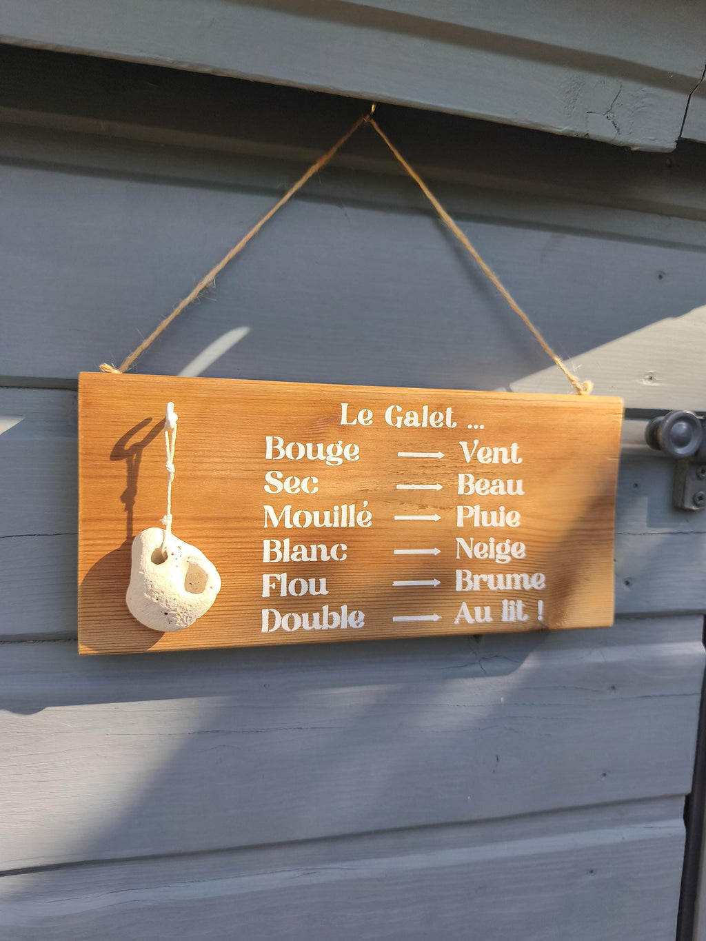 Baromètre humoristique galet