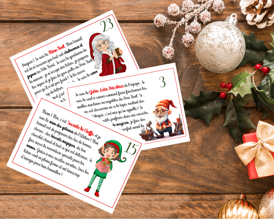 Calendrier de l'Avent Les lutins / Kit créatif DIY