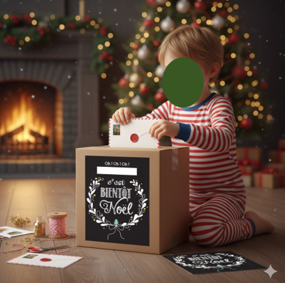 KIT AVENT Lutin (24 Jours) : Lettres du Pôle Nord - Calendrier Noël DIY