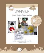 KIT DE JANVIER : Hiver, Neige & Galette des Rois