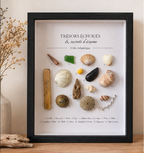 Cadre Coquillages Personnalisé - Vos Souvenirs de Plage
