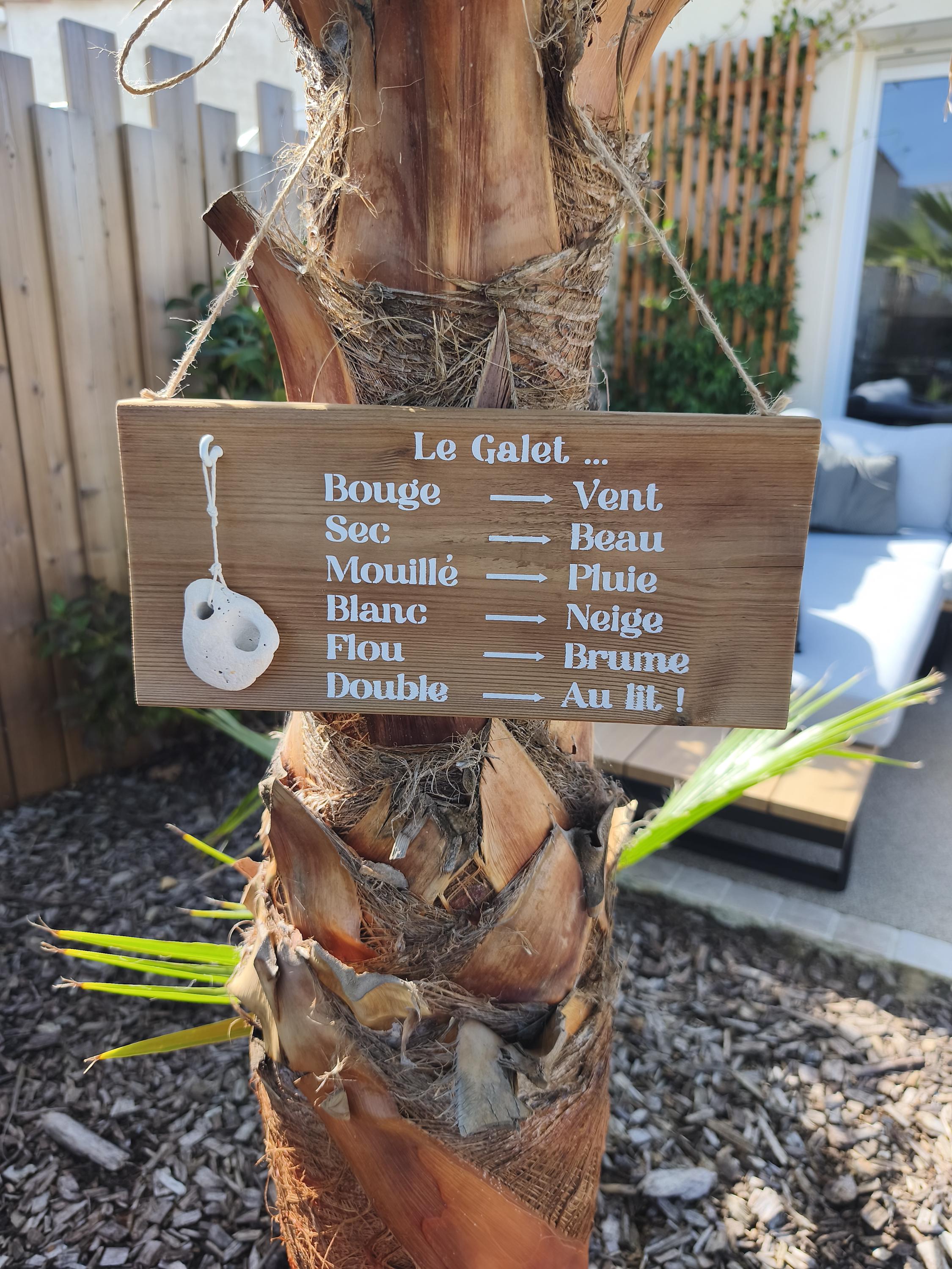 Baromètre humoristique galet