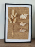 Tableau floral et coquillages