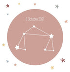 Affiche de naissance constellation