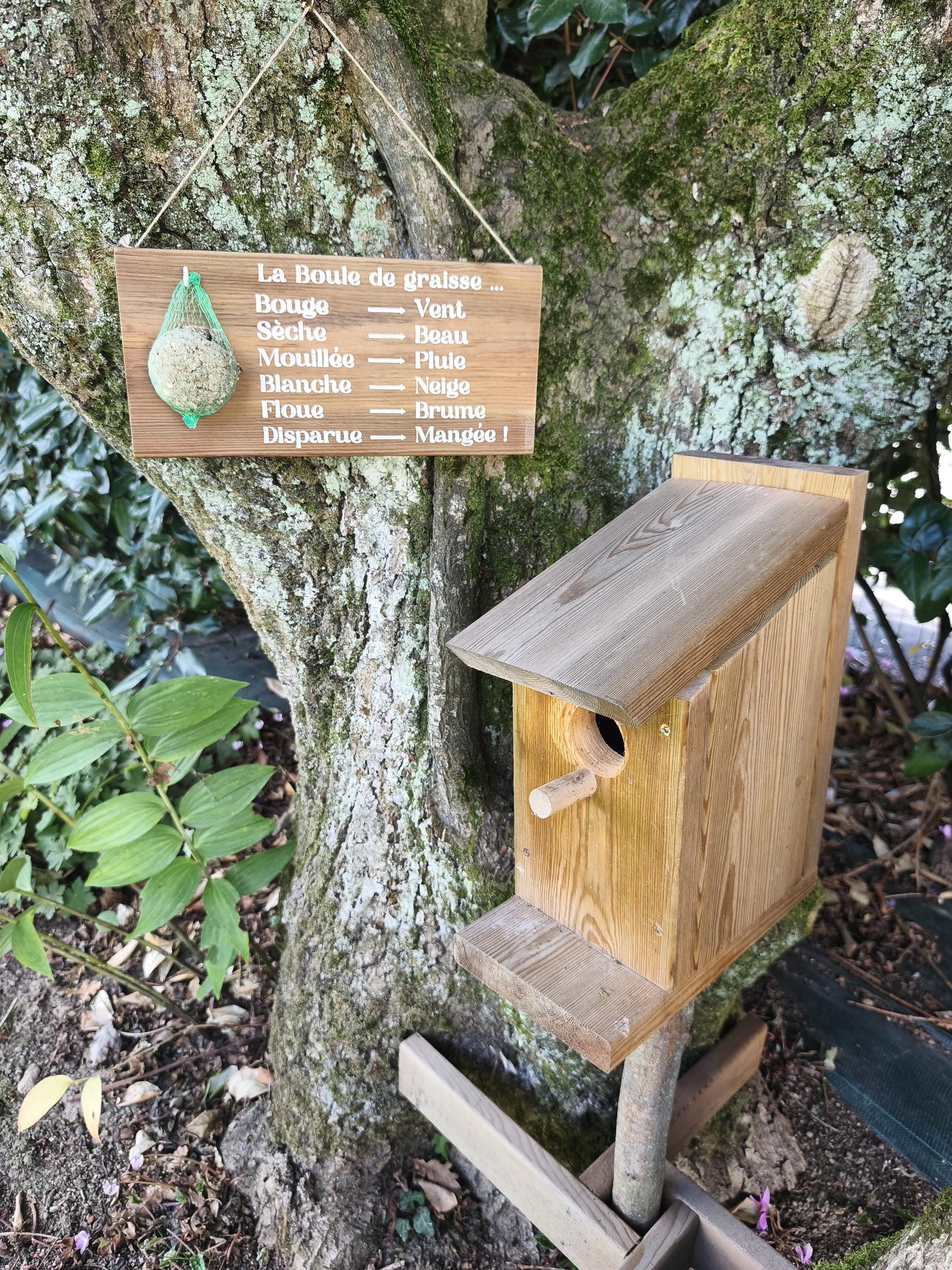 Mangeoire pour oiseaux - Baromètre humoristique
