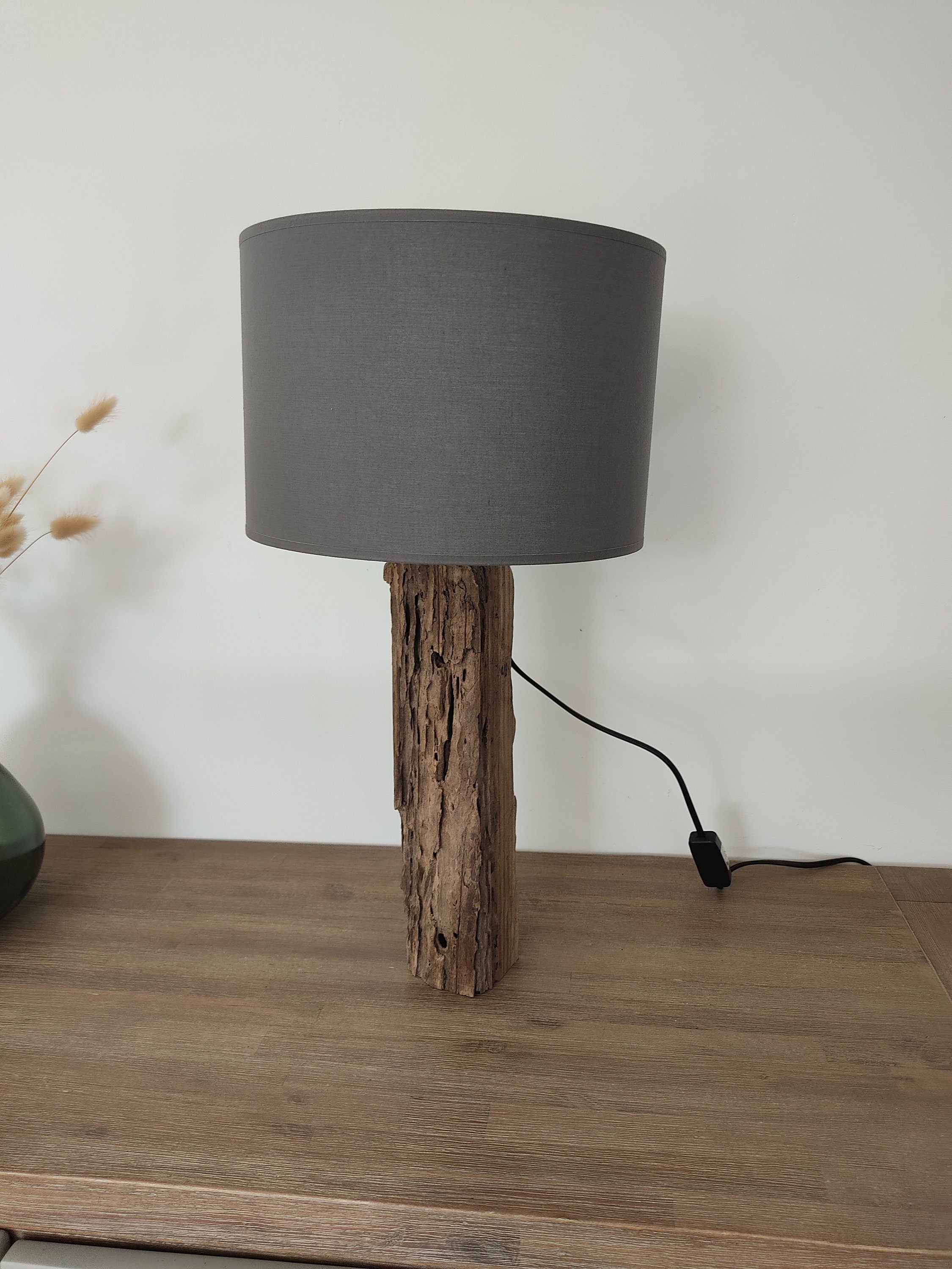 Lampe en bois flotté, déco esprit bord de mer