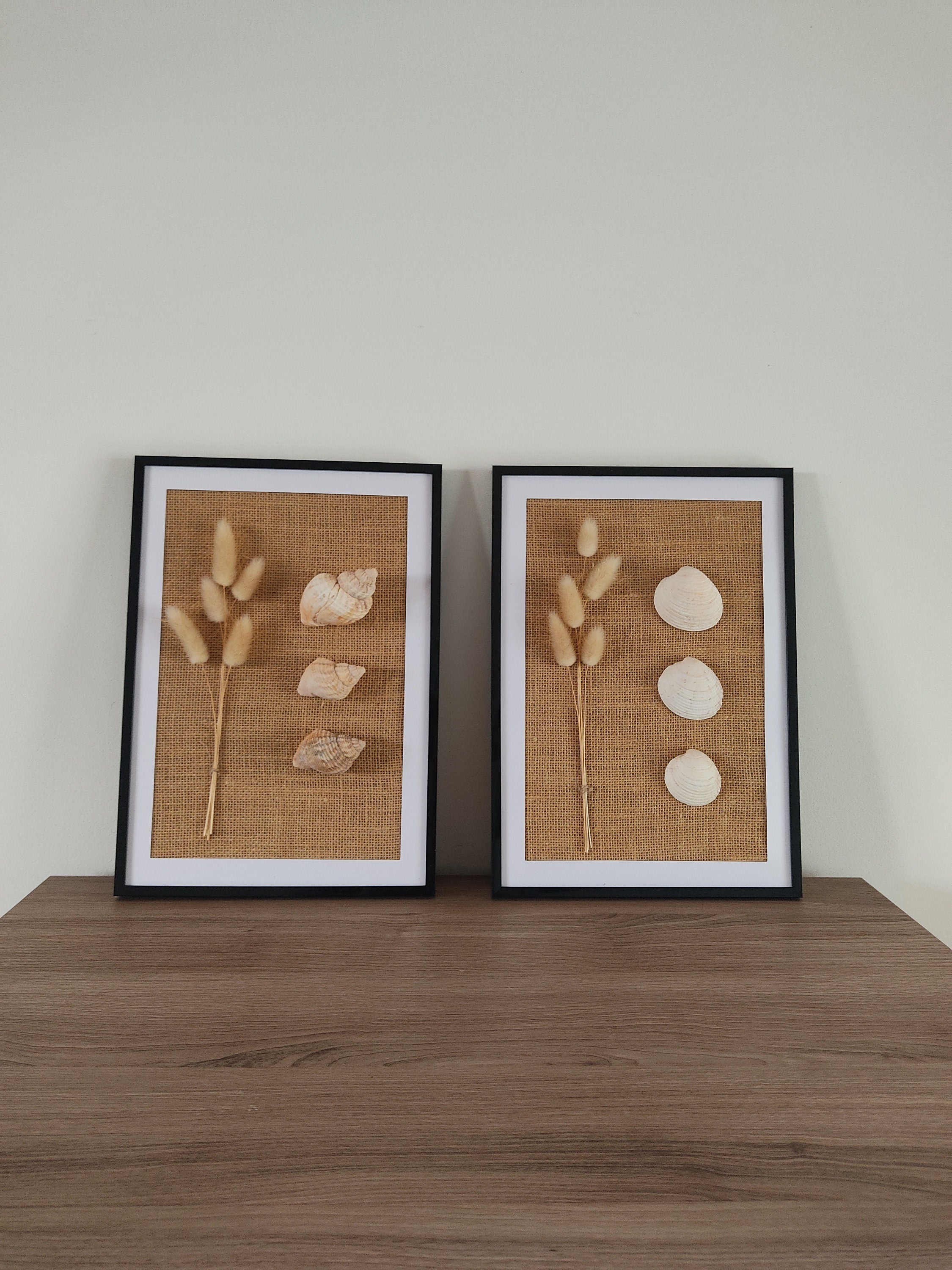 Tableau floral et coquillages