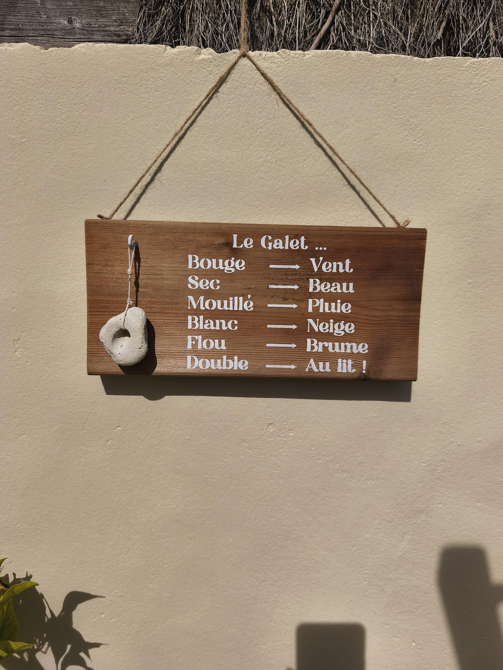 Baromètre humoristique galet