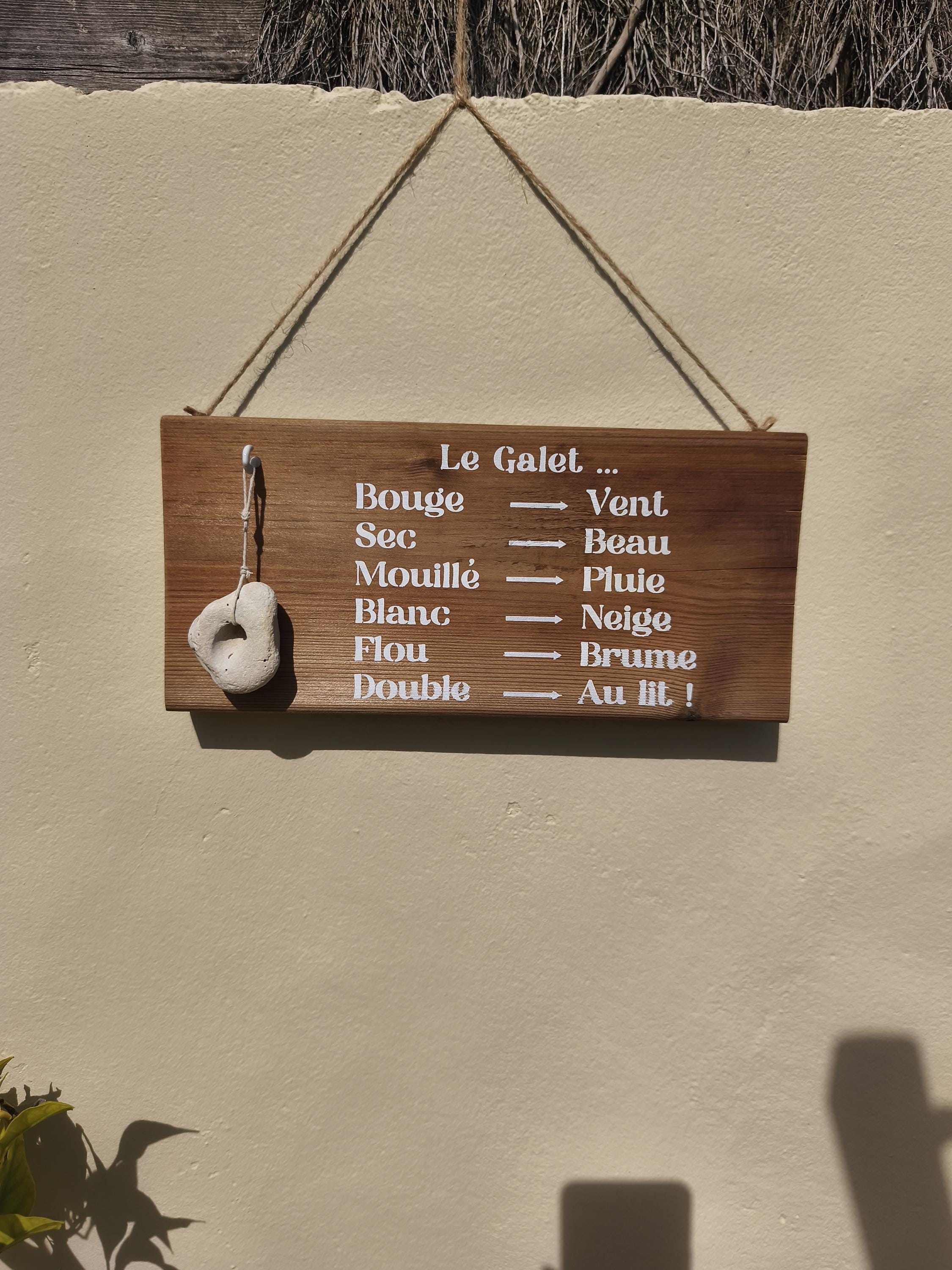 Baromètre humoristique galet