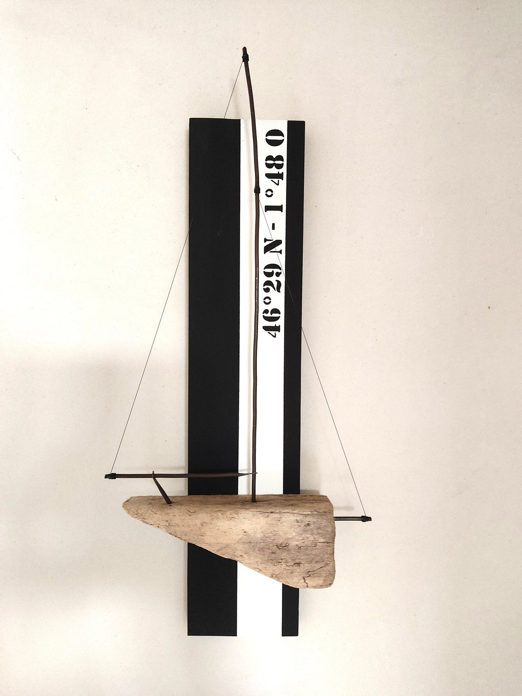 Tableau Voilier design bois flotté