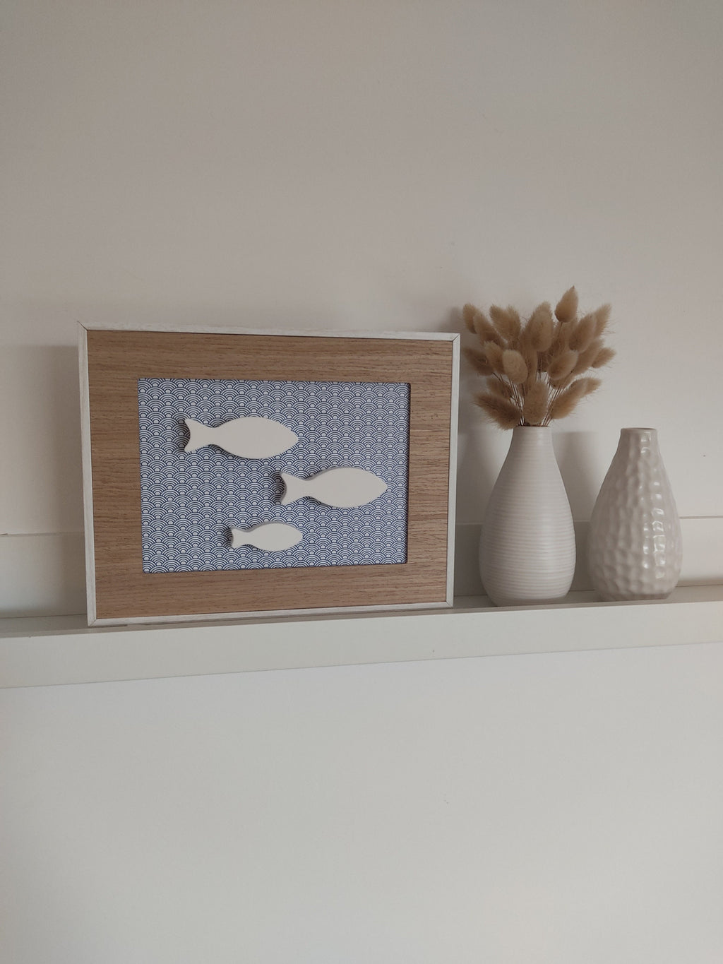 Tableau trois poissons blancs épurés