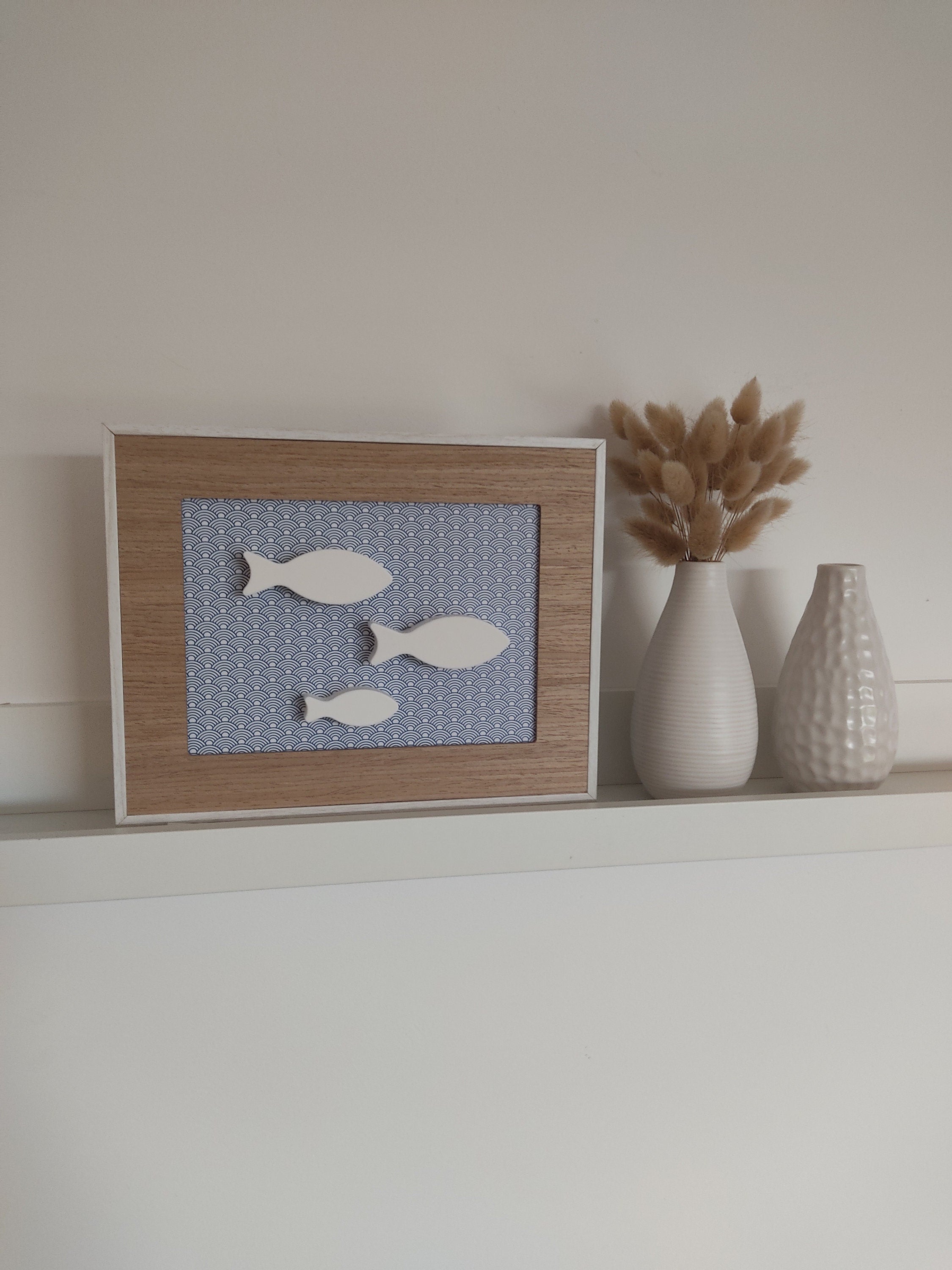 Tableau trois poissons blancs épurés