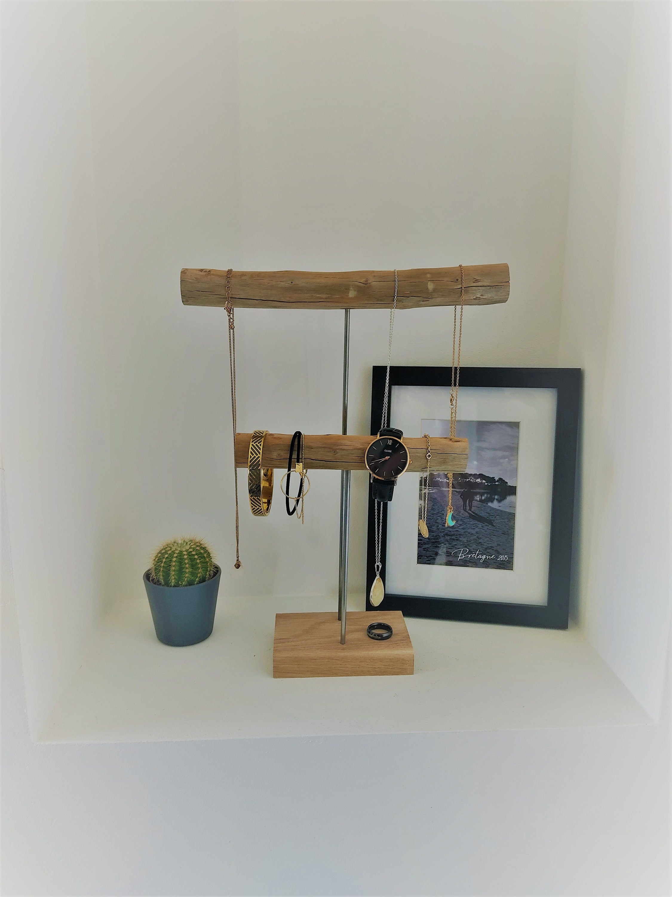 Présentoir à colliers en bois, rangement colliers, organisateur de bijoux pour boutique et professionnels
