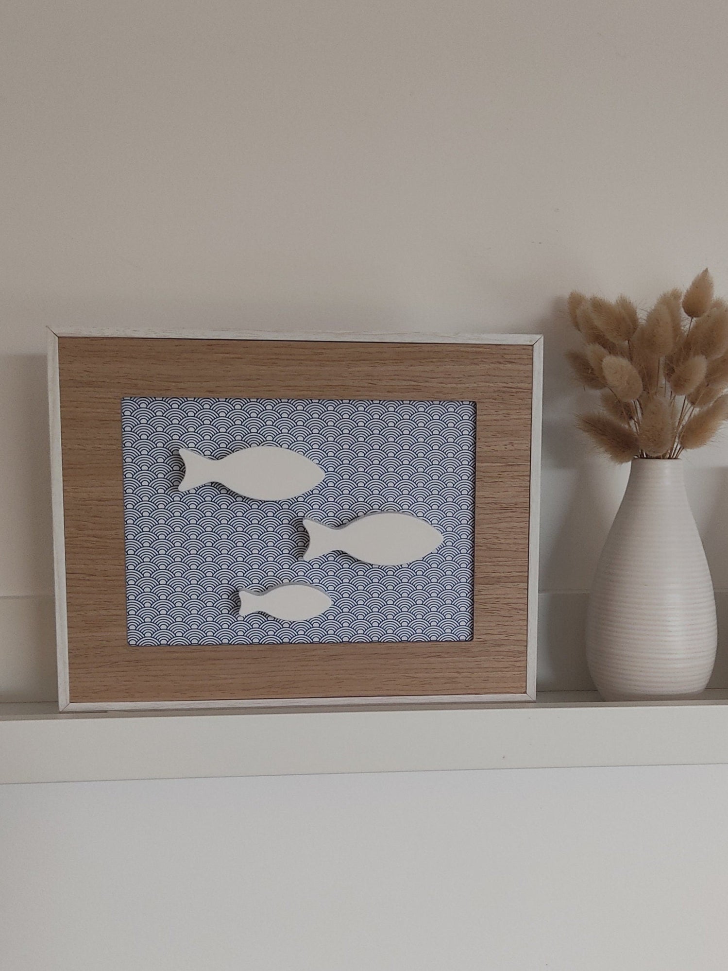 Tableau trois poissons blancs épurés
