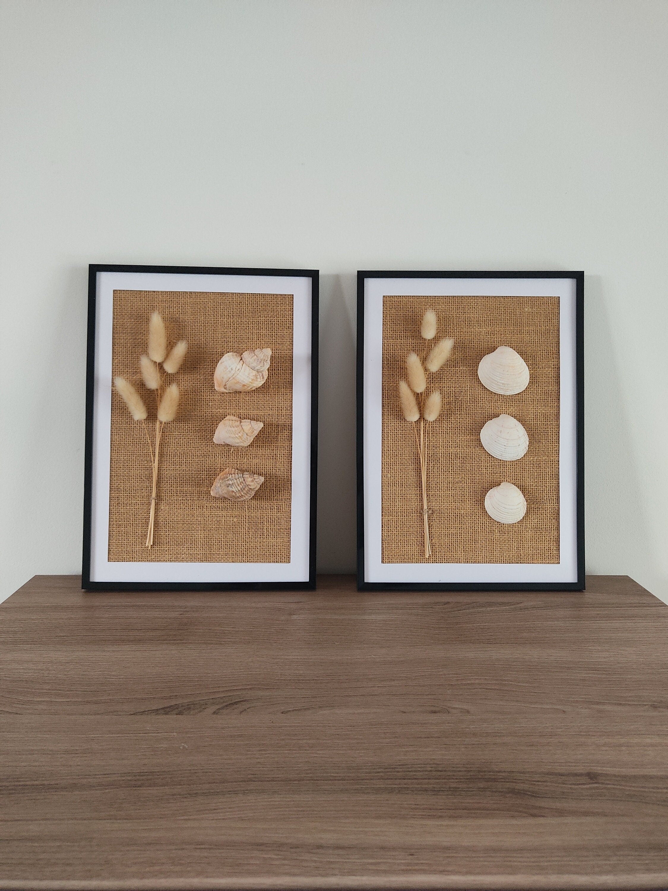 Tableau floral et coquillages