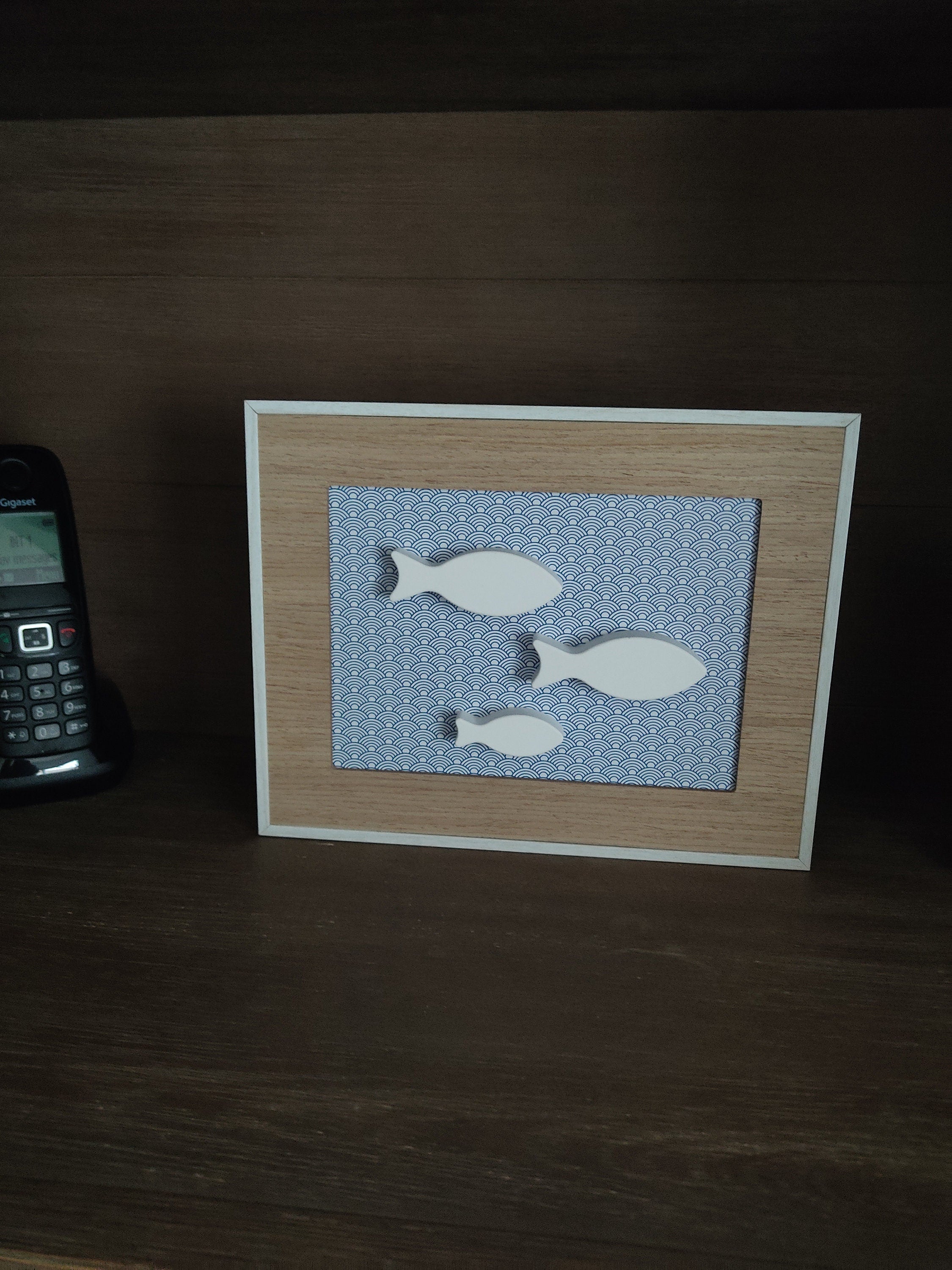 Tableau trois poissons blancs épurés