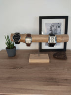 Support montres, porte montres présentoir à bijoux, cadeau homme personnalisé, cadeau noel homme