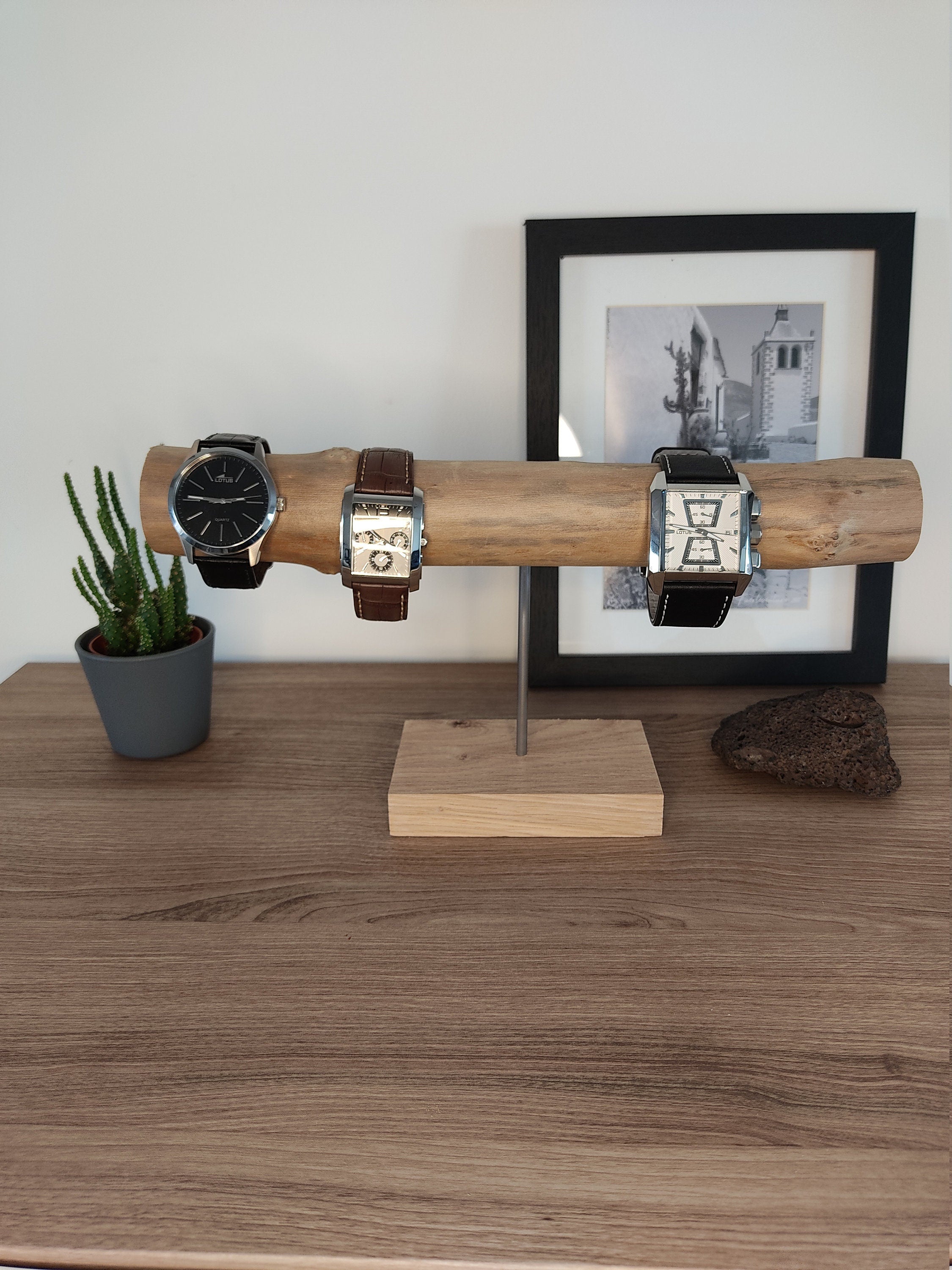 Support montres, porte montres présentoir à bijoux, cadeau homme personnalisé, cadeau noel homme