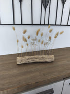 Bar à fleurs séchées en bois flotté