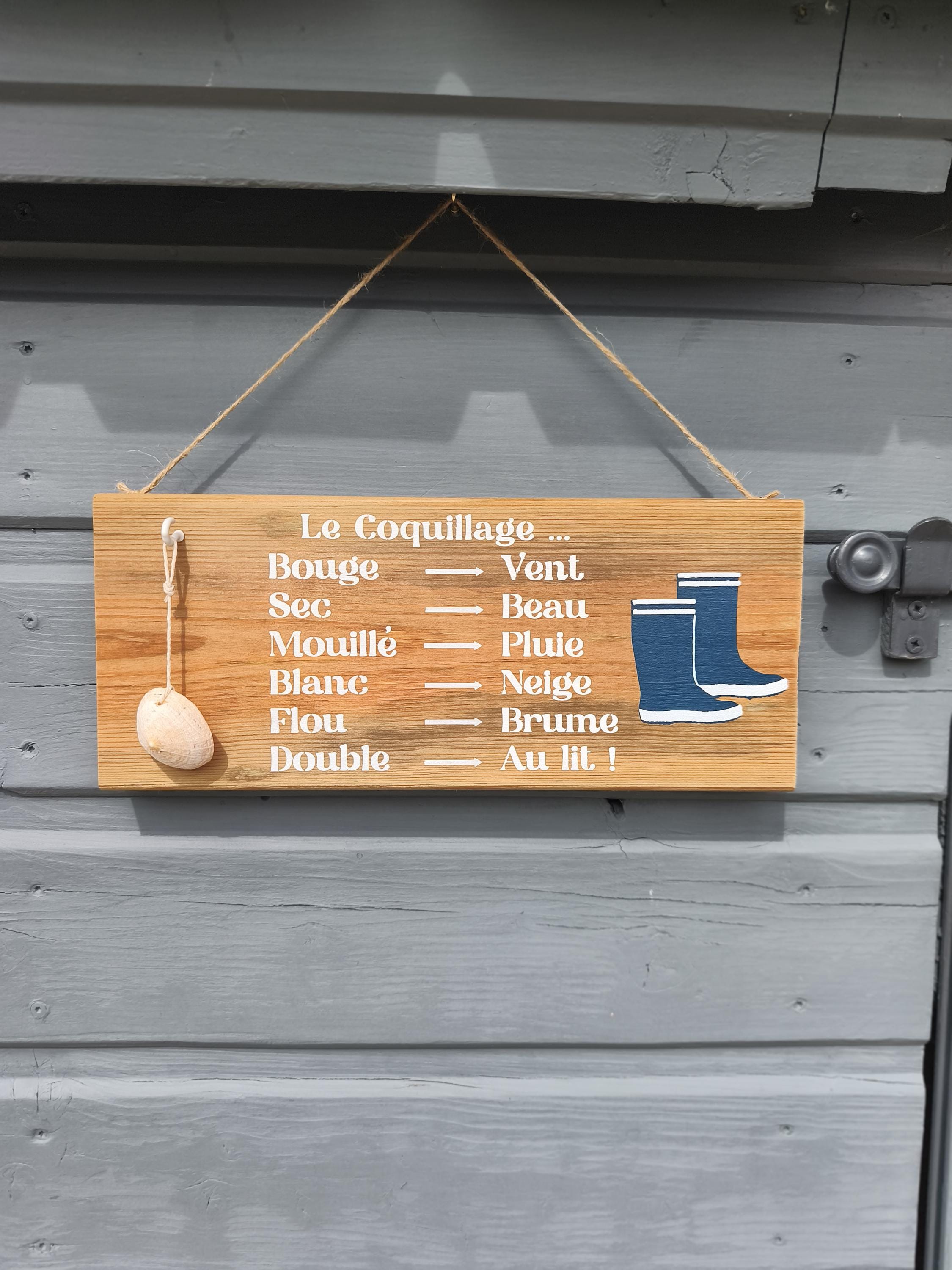 Baromètre humoristique coquillage