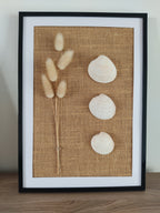 Tableau floral et coquillages
