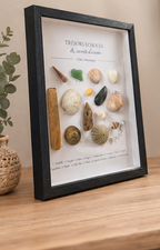 Cadre Coquillages & Trésors Échoués | Décoration Murale Bord de Mer
