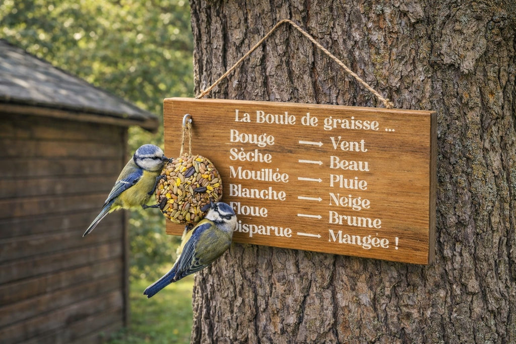 Mangeoire pour oiseaux - Baromètre humoristique