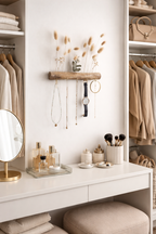 Support bijoux mural - Bois & Fleurs séchées