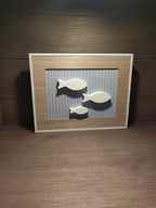 Tableau trois poissons blancs épurés