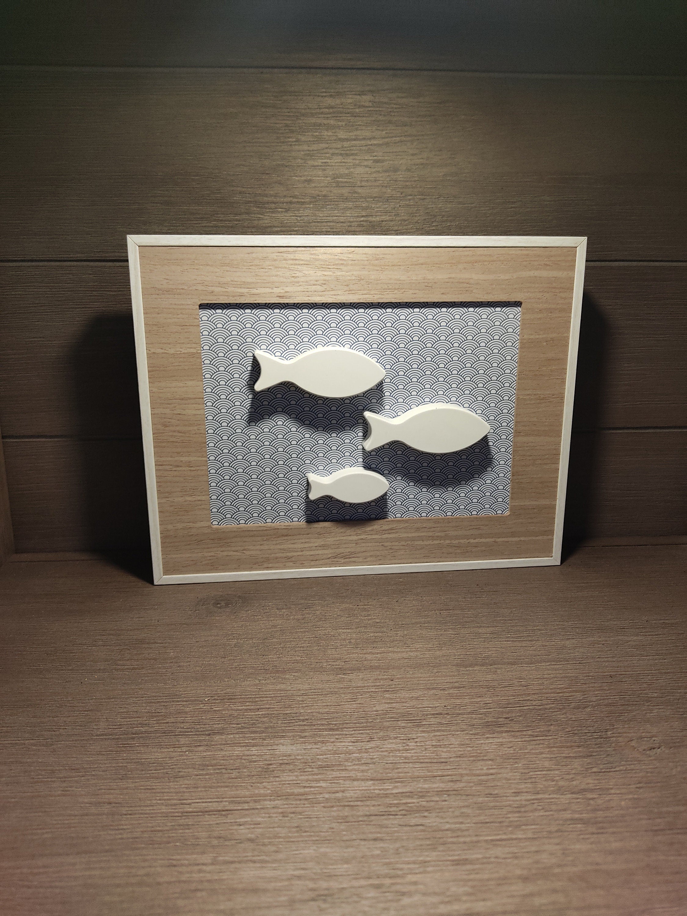 Tableau trois poissons blancs épurés