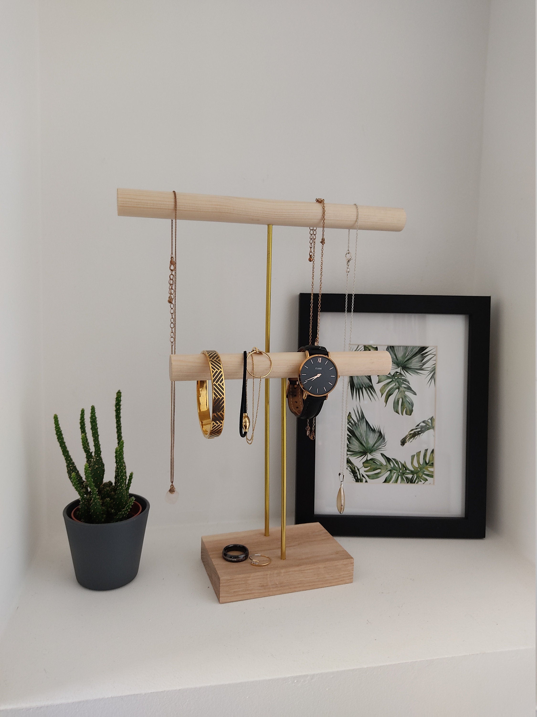 Présentoir à colliers en bois, rangement colliers, organisateur de bijoux pour boutique et professionnels