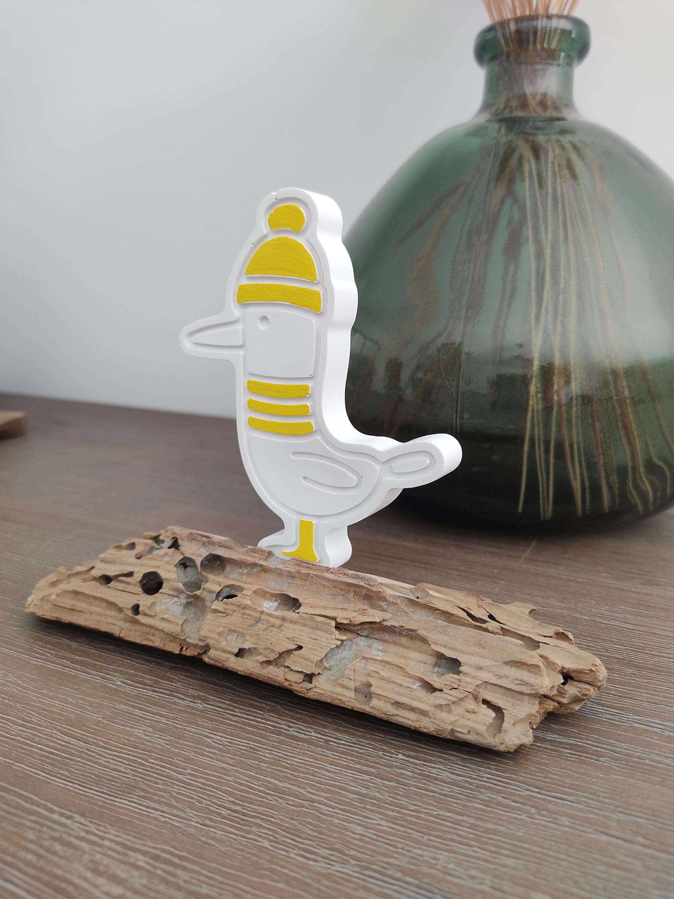 Mouette avec bonnet marin
