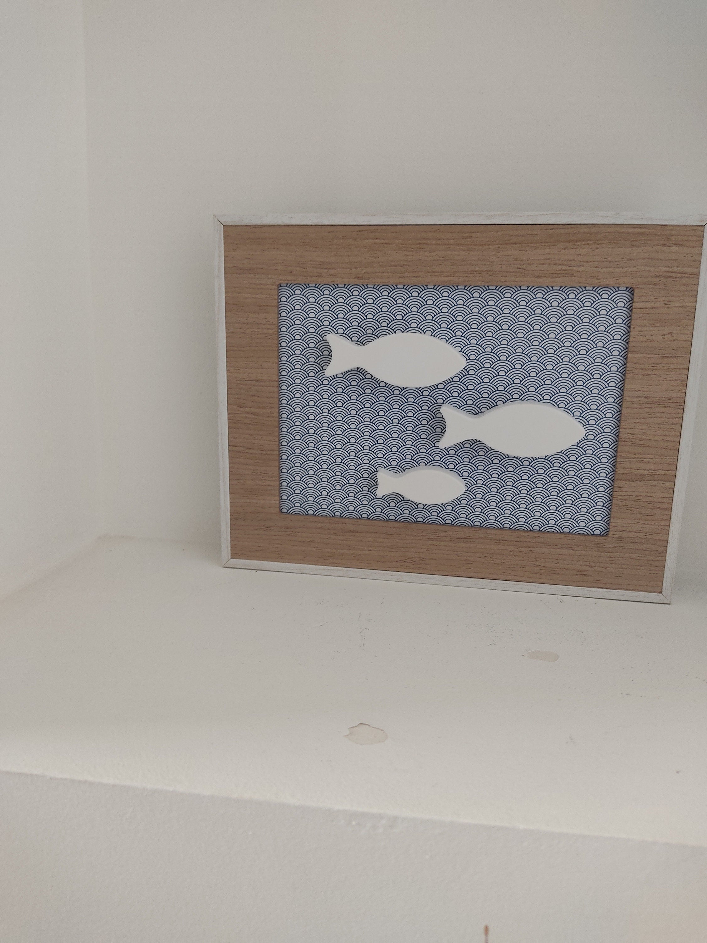 Tableau trois poissons blancs épurés