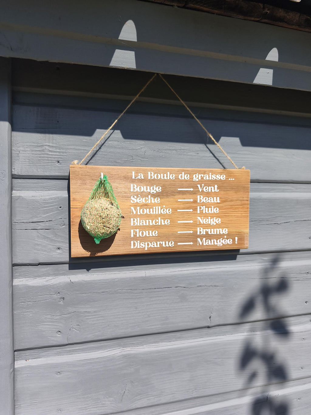 Mangeoire pour oiseaux - Baromètre humoristique