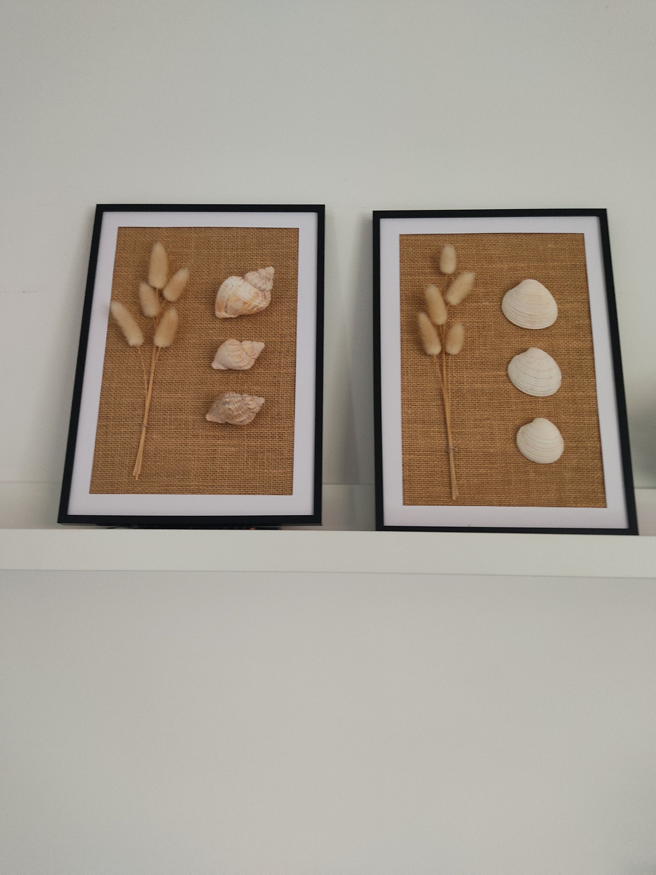 Tableau floral et coquillages